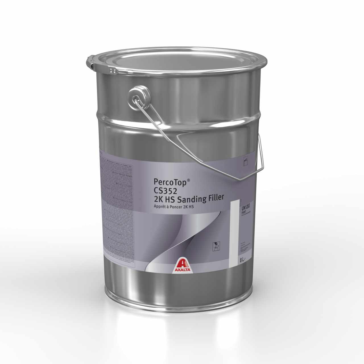 PERCOTOP CS352 2K HS SANDING FILLER LIGHT GREY 8.0L