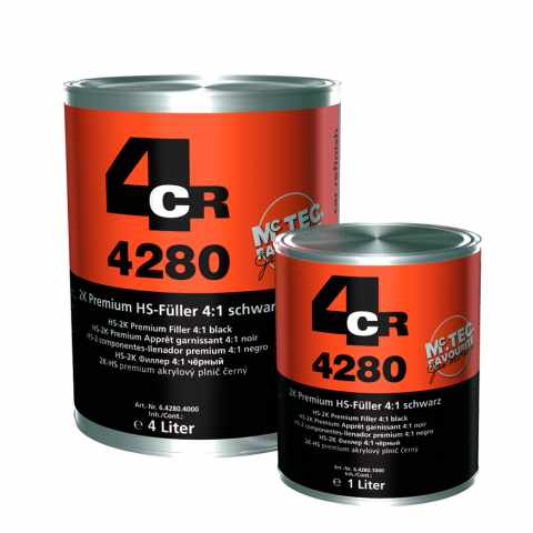 4CR 4280 2K Premium HS-Filler 4:1 fekete 4 L