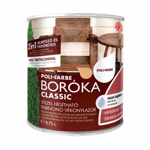 BORÓKA CLASSIC VÉKONYLAZÚR VÖRÖSFENYŐ 0,75L