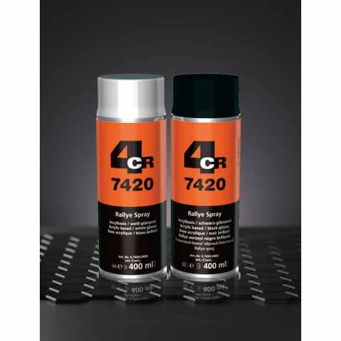 4CR 7420 Rallye spray fényes fekete 400ml
