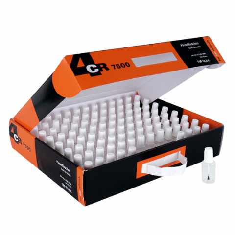 4CR 7500 Tölthető ecsetdoboz 20ml 100db/dob mintaüveg (6.7500.1000)