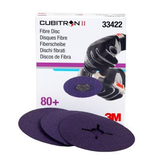 3M 33422 Cubitron II fibertárcsa D125 x 22mm, P80+ KIFUTÓ