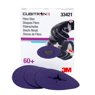 3M 33421 Cubitron II fibertárcsa D125 x 22mm, P60+ KIFUTÓ