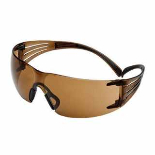 3M SecureFit SF405SGAF-BLA védőszemüveg, barna/fekete keret, barna l.