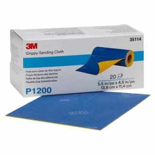 3M 35114 Grippy Sanding Cloth csiszolókendő, 139 mm x 114 mm, P1200, 20db/tekercs