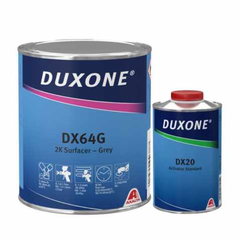 DUXONE DX64G 2K FILLER GREY 3.5 L (1 db) + DX20 ACTIVATOR 1.0L (1 db)