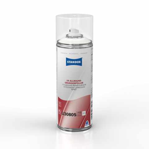 STANDOX 1K ALLROUND PRIMER SURFACER U3080S WHITE SPRAY 0.4L