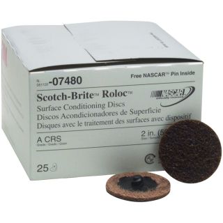 3M 07480 Scotch-Brite Roloc SC-DR gyorscsatlakozós tárcsa, A CRS, 50mm, barna